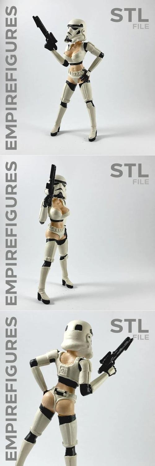Sexy Stormtrooper B - Empire Figures 3D Print