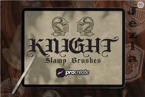 Knight Heraldic Brush Stamp Procreate