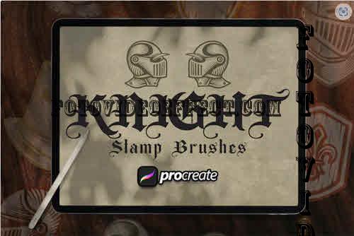 Knight Heraldic Brush Stamp Procreate