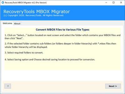 RecoveryTools MBOX Migrator 8.0