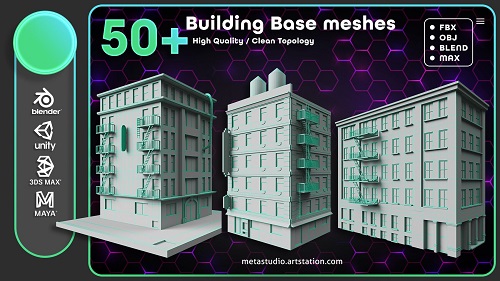 50 Building Base Mesh