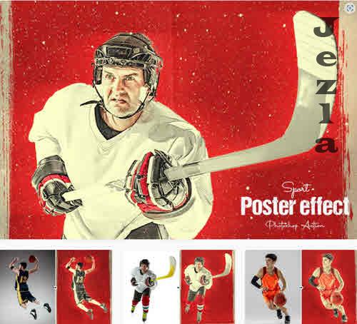 Sport Poster Effect Photoshop Action