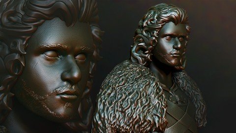 Zbrush 4 R8 - Game Of Thrones John Snow Likeness Sculpt