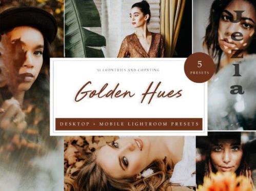 5 x Lightroom Presets, Golden Hues - 5962546 5 x Lightroom Presets, Golden Hues - 5962546