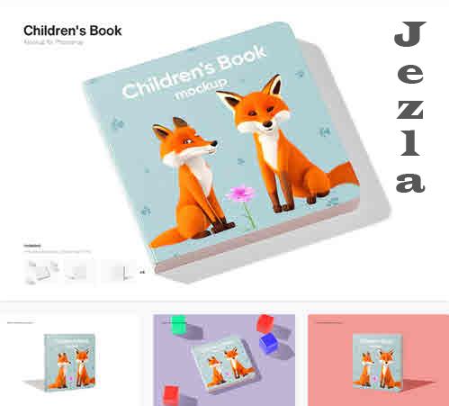 Children's Book Mockup - DRK46QM