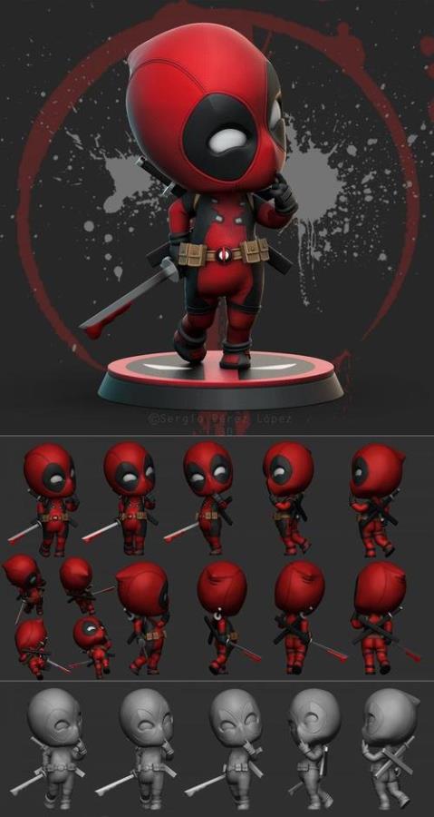 Deadpool Chibi 3D Print