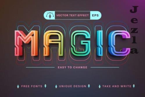 Magic Unicorn - Editable Text Effect - 7802738