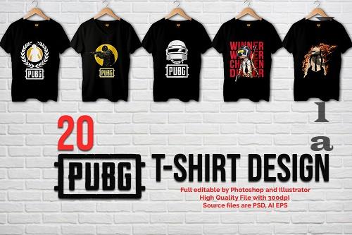 20 Pubg Lover T-Shirt Design - 5833257