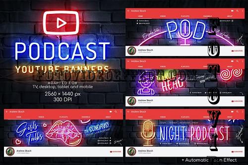 Neon Podcast YouTube Templates - 7805107
