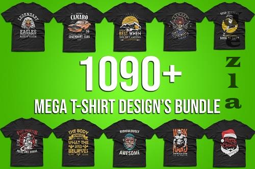 1090+ Mega T-Shirt Designs Bundle - 6242028