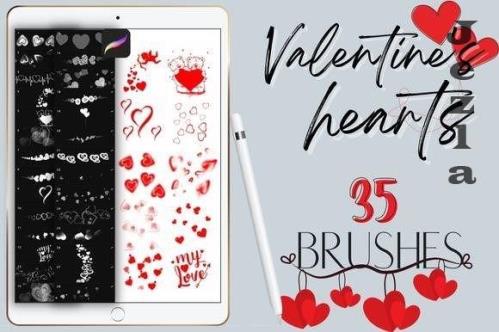 Procreate Valentine's Heart Love Brushes