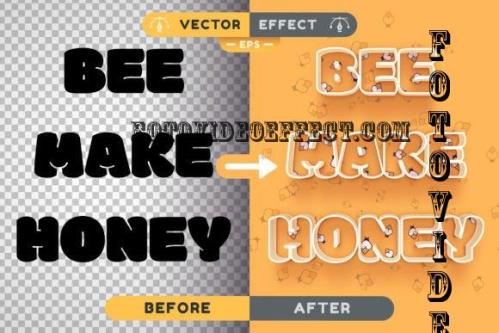 Bee Honey - Editable Text Effect, Font Style - 7806570