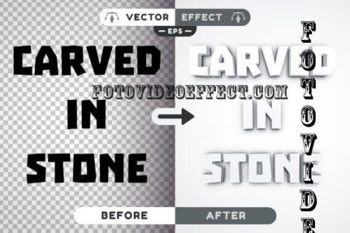 Carved In Stone Editable Text Effect - 7806480