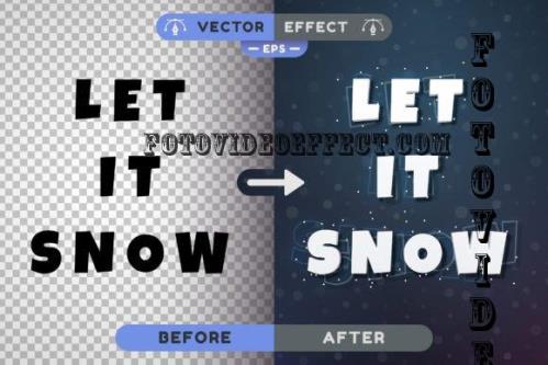 Snow - Editable Text Effect - 7811653