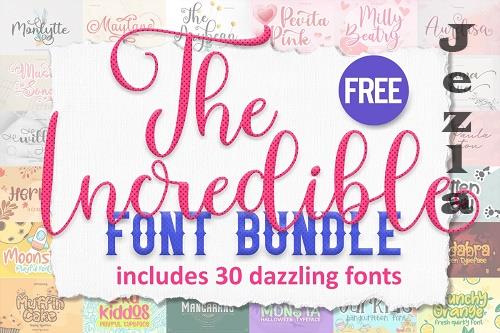 The Incredible Font Bundle - 30 Premium Fonts