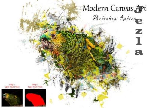Modern Canvas Art Photoshop Action - 7815680