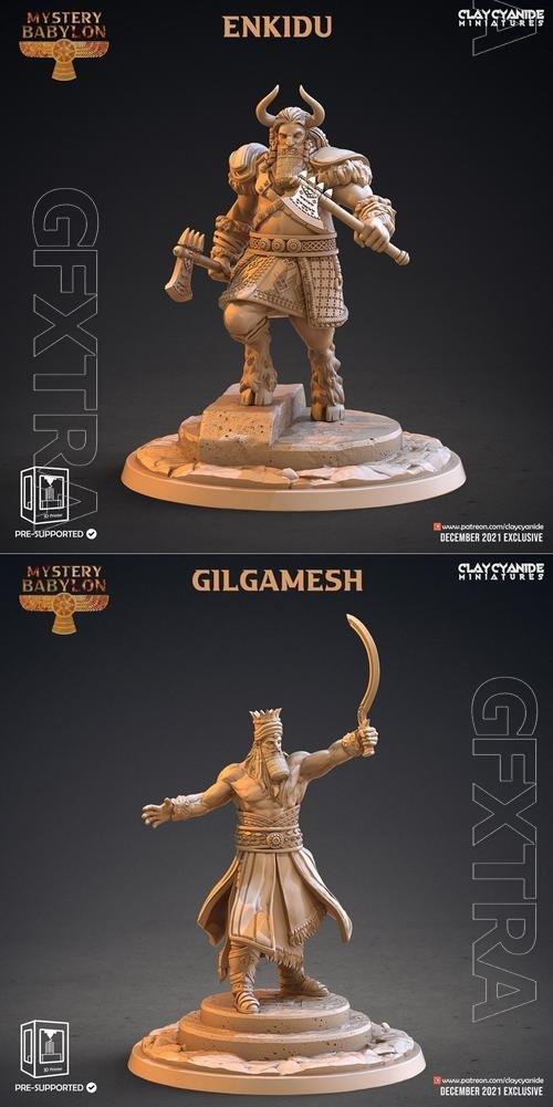 Clay Cyanide Miniatures - Enkidu, Gilgamesh 3D Print