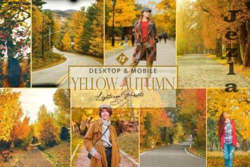 12 Yellow Autumn Lightroom Presets