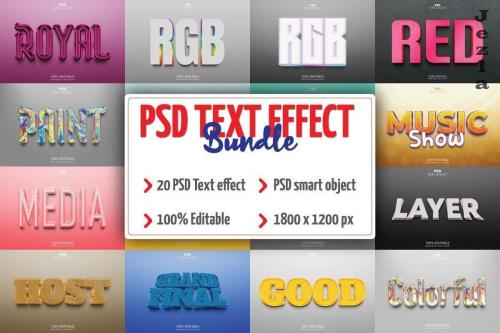 Editable 3D PSD Text Effect Bundle Vol-5