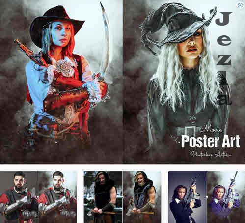 Movie Poster Art Photoshop Action - NHWKWMD