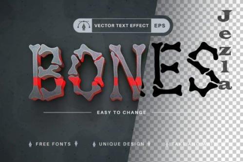 Red Bones - Editable Text Effect - 7816011