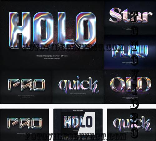 Metal Holographic Text Effects - EC7KB92