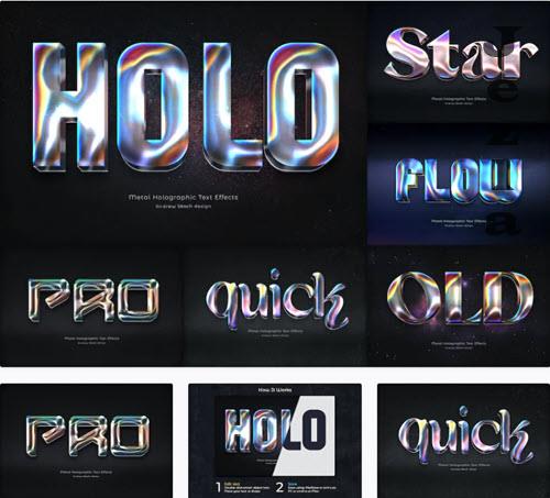 Metal Holographic Text Effects - EC7KB92