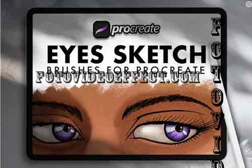 Dans Eyes Anatomy Brush Stamp Procreate