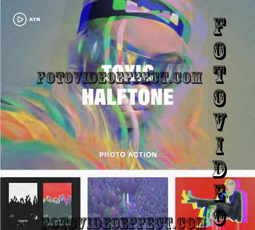 Toxic Halftone Photo Action - 7821524