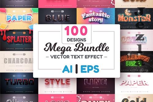 Bundle 100 Editable Text Effects - 7824900 Bundle 100 Editable Text Effects - 7824900
