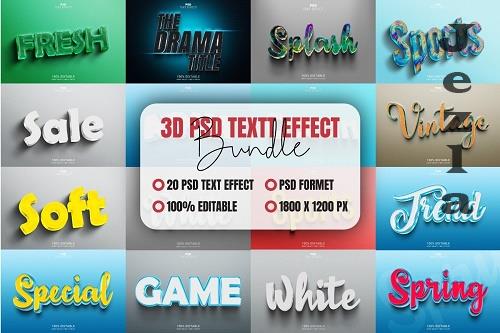 Editable 3D PSD Text Effect Bundle Vol-6 Editable 3D PSD Text Effect Bundle Vol-6