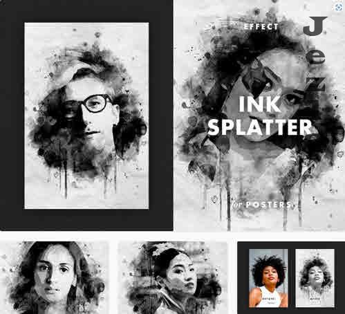Ink Splatter Effect for Posters - 7520373