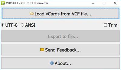 VovSoft VCF to TXT Converter 2.2.0 Multilingual + Portable