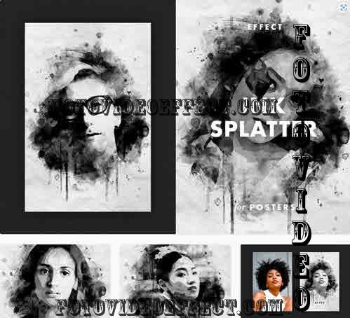 Ink Splatter Effect for Posters - 7520373