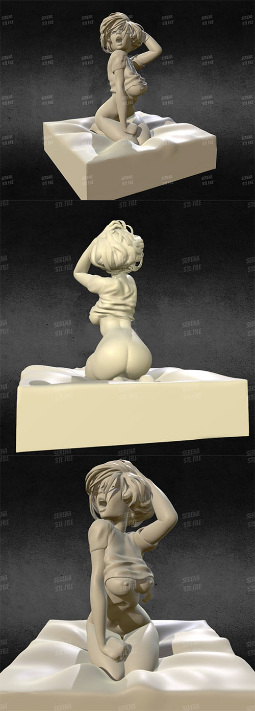 Girl on bed 3D Print