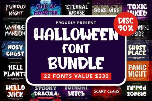 Perfect Halloween Font Bundle - 22 Premium Fonts