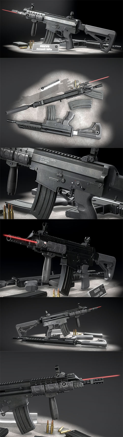 SS2V5 Assault Rifle 3D Model