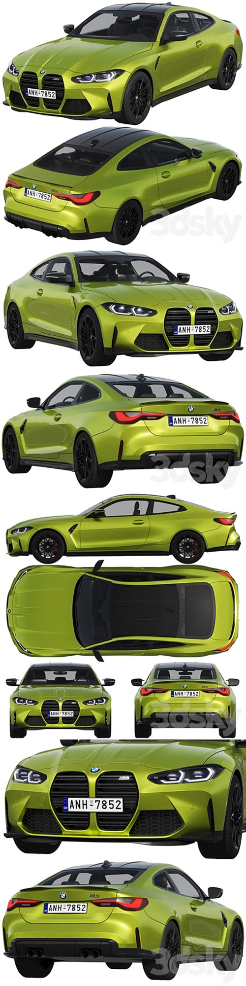 BMW M4 Competition 2021 3D Model