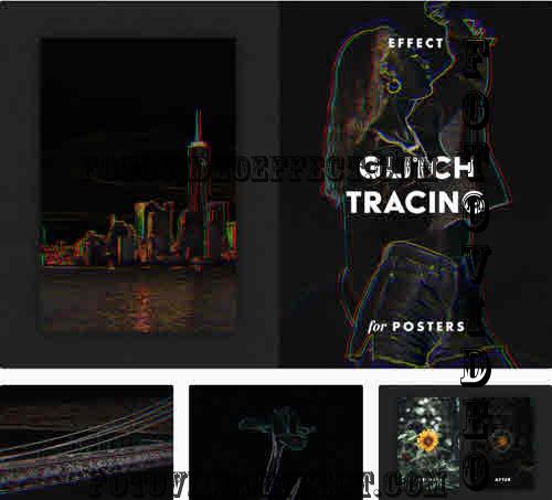 Glitch Tracing Effect for Posters - 7517591