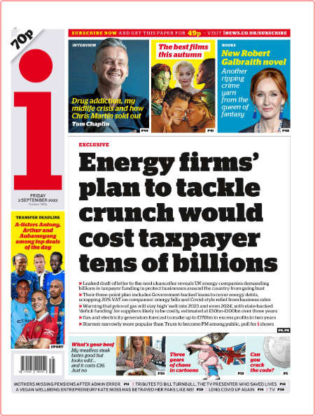 The i Newspaper - Issue 3674 [02 Sep 2022]