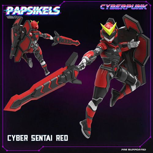 Cyber Sentai Red 3D Print