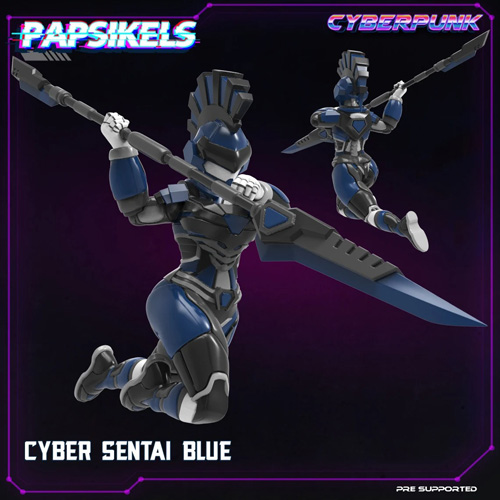 Cyber Sentai Blue 3D Print