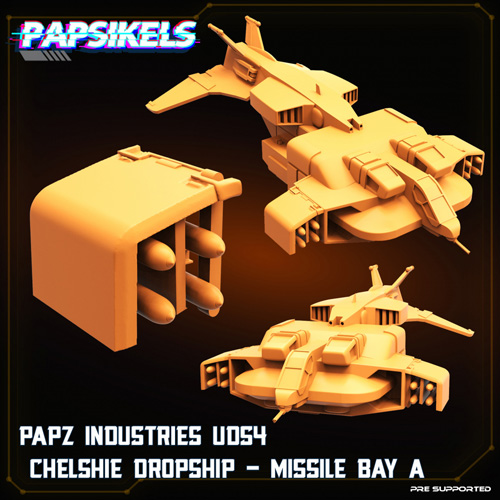 PAPZ Industries UDS4 Chelshie Dropship – Missile Bay A 3D Print