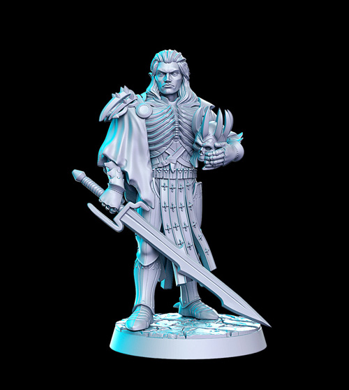 Arnodin (elven deathknight leader) 3D Print
