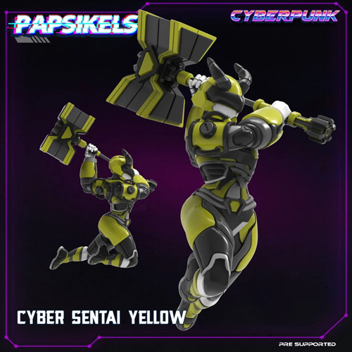 Cyber Sentai Yellow 3D Print
