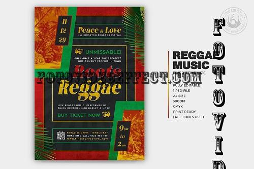 Reggae Music Flyer Template V6 - 7380358