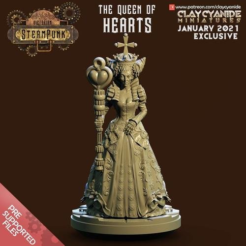 ClayCyanide - Victorian SteamPunk - Queen of Hearts 3D Print