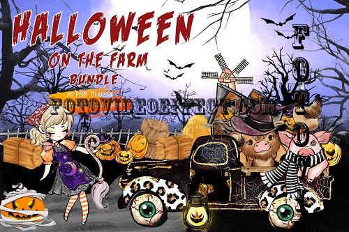 Halloween on the Farm Bundle - 20 Premium Graphics