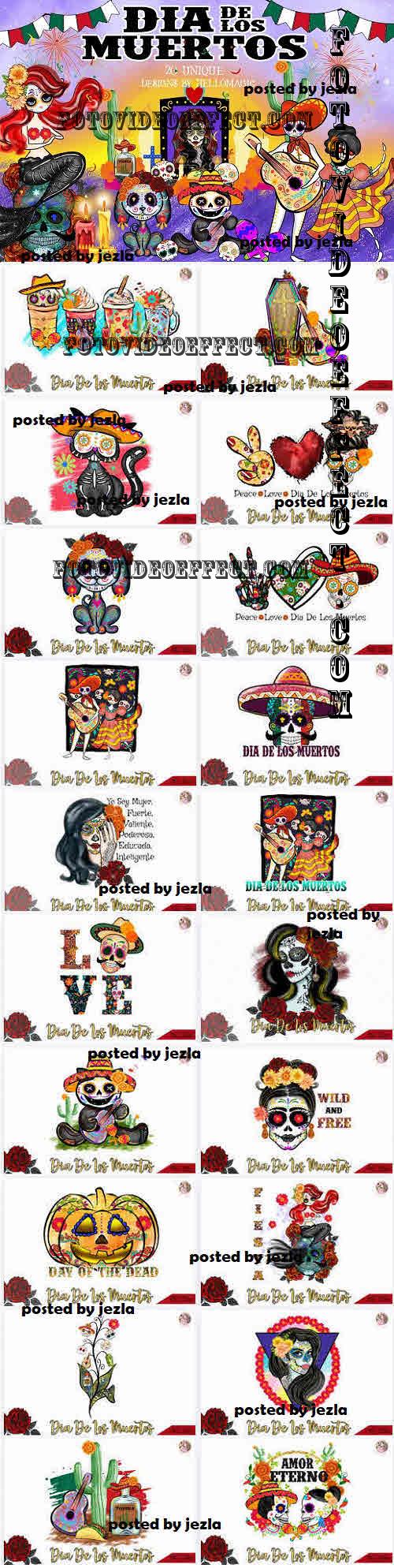 Dia De Los Muertos Bundle - 20 Premium Graphics