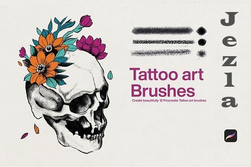 10 Tattoo Art Brushes Procreate - 8454093